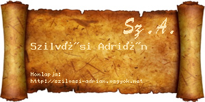 Szilvási Adrián névjegykártya