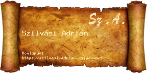 Szilvási Adrián névjegykártya